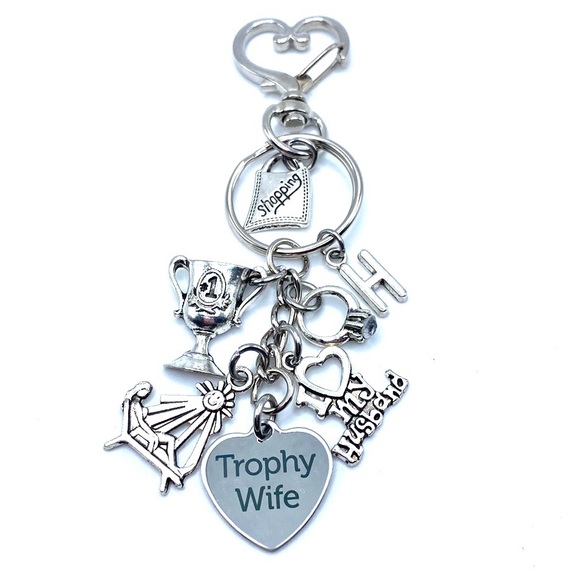 Trophy Wife Keychain Bag Charm - Picture 3 of 6